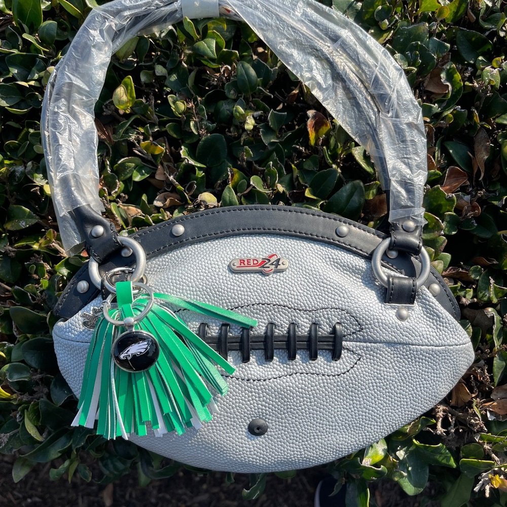 Philadelphia Eagles leather football purse